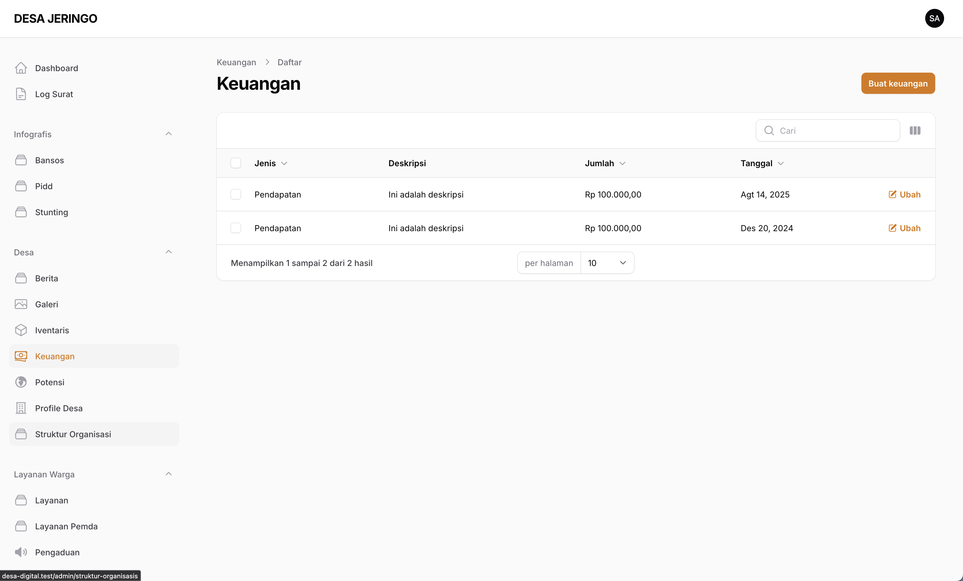Managemen System Desa